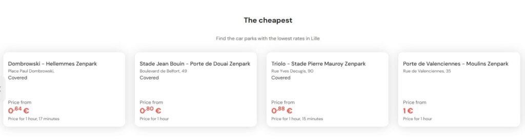 cheapest parking in lille
