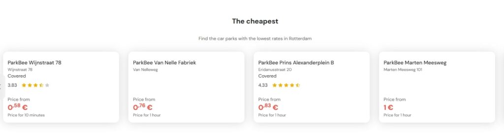 cheapest parking in rotterdam