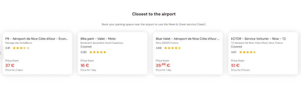 most central parking at Nice Cote dAzur Airport