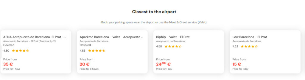 most central parking at Parking express T1