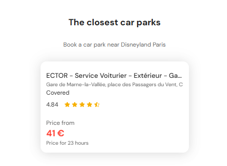most central parking near disneyland paris