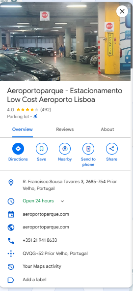 Aeroportoparque Estacionamento Low Cost Aeroporto Lisboa