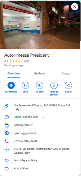 Autorimessa President