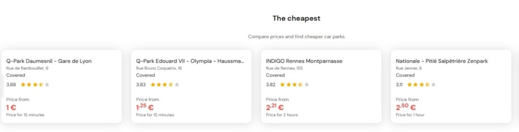 Cheapest Parking in near Hotel de Ville Paris