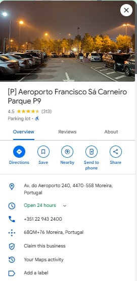 P Aeroporto Francisco Sa Carneiro Parque P9 1