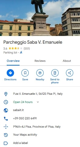 Parcheggio Saba V. Emanuele