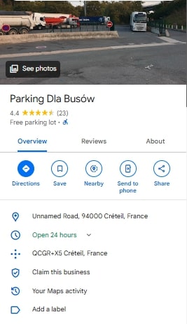 Parking Dla Busow