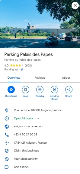 Parking Palais des Papes
