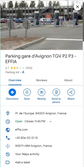 Parking gare dAvignon TGV P4 EFFIA