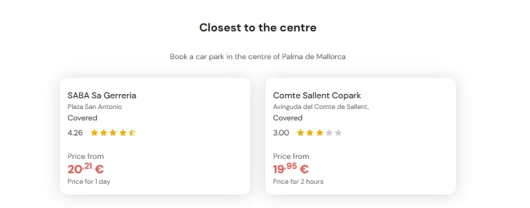 most central parking in Palma de Mallorca