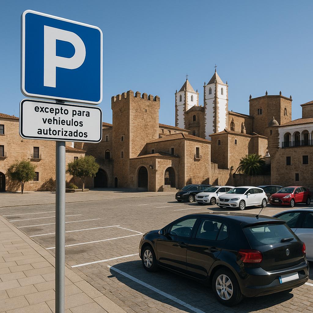 Scenic view of Cáceres