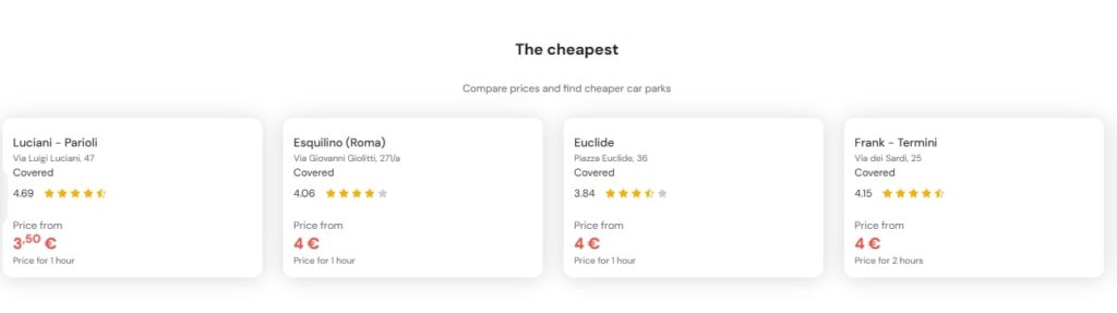 Cheapest Parking in Ludovisi