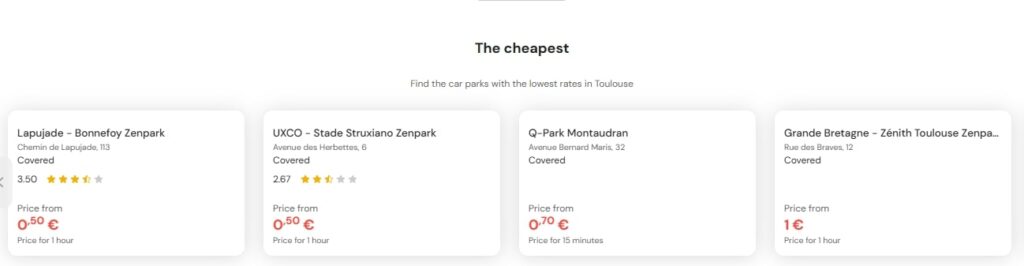 Cheapest Parking in Toulouse