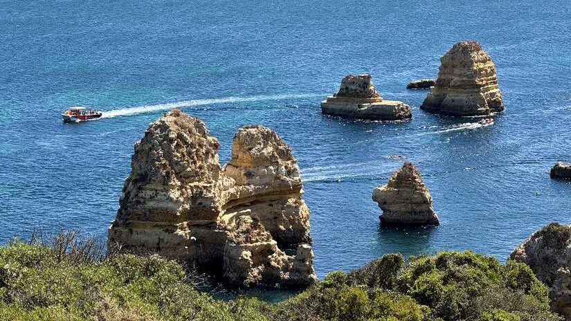 Coastal rock formations and turquoise water at Ponta da Piedade in Lagos Portugal edited Coastal rock formations and turquoise water at Ponta da Piedade in Lagos Portugal edited