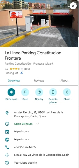 La Linea Parking Constitucion Frontera