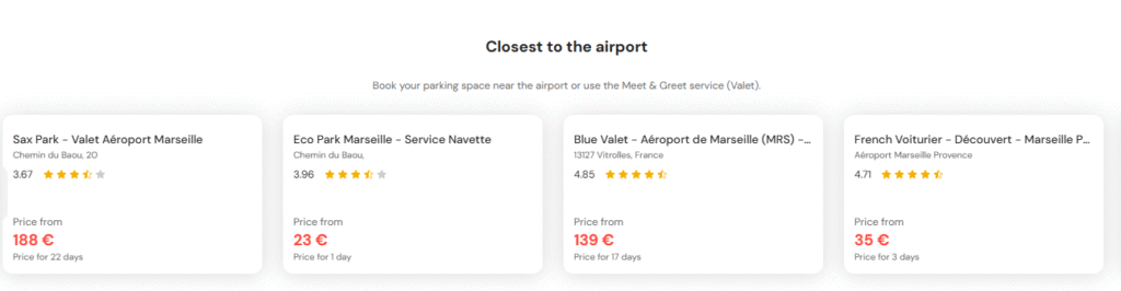 Most Central Parking at Marseille Provence Airport Most Central Parking at Marseille Provence Airport