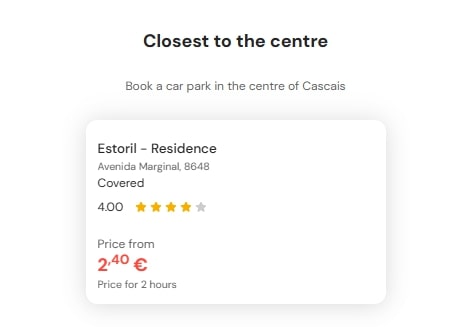 Most Central Parking in Cascais