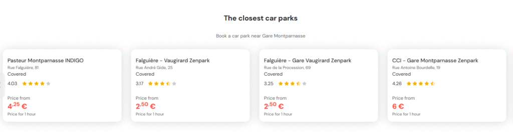 Most Central Parking in Gare Montparnasse