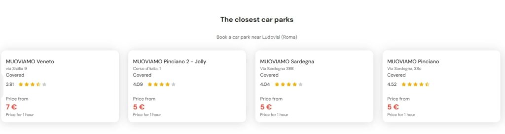 Most Central Parking in Ludovisi