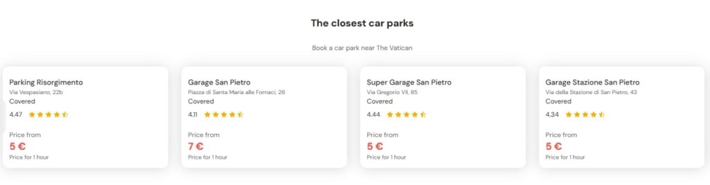 Most Central Parking in The Vatican