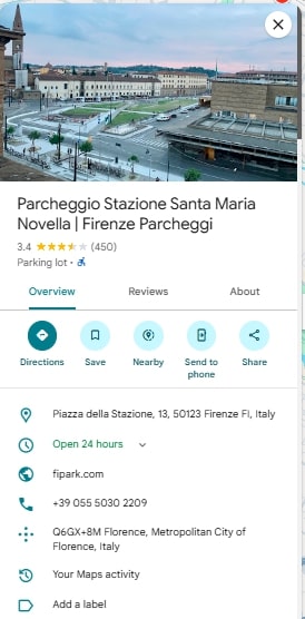 Parcheggio Stazione Santa Maria Novella
