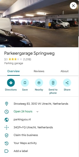 Parkeergarage Springweg 1