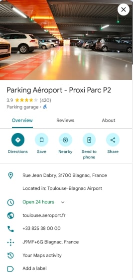 Parking Aeroport Proxi Parc P2