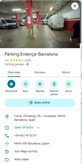 Parking Entenca Barcelona