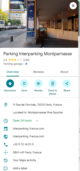 Parking Interparking Montparnasse