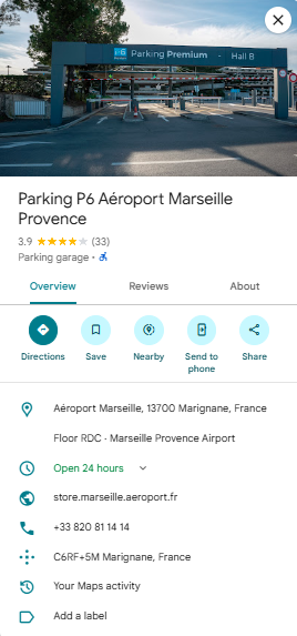 Parking P6 Aeroport Marseille Provence Parking P6 Aeroport Marseille Provence