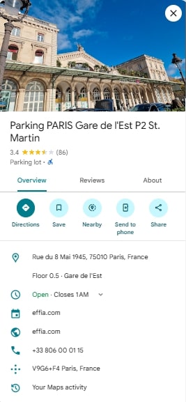 Parking PARIS Gare de lEst P2 St. Martin