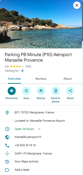 Parking PB Minute P10 Aeroport Marseille Provence Parking PB Minute P10 Aeroport Marseille Provence