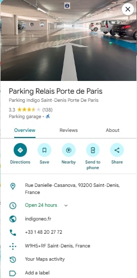 Parking Relais Porte de Paris
