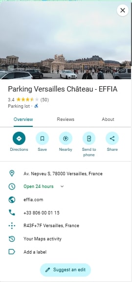 Parking Versailles Chateau EFFIA