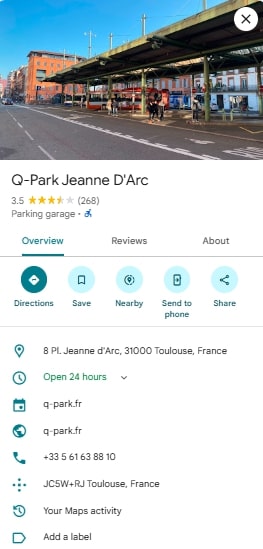 Q Park Jeanne DArc