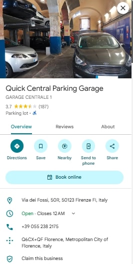 Parking central rapide