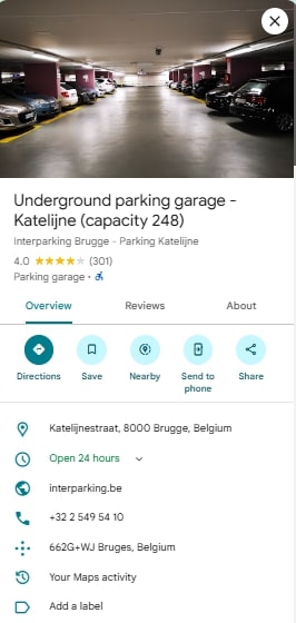 Underground parking garage Katelijne capacity 248