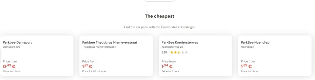 cheapest parking in Groningen