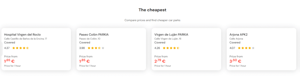 cheapest parking in Seville Airport SVQ