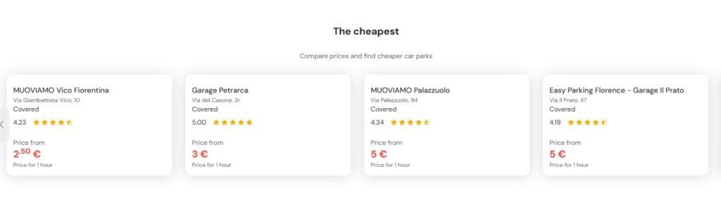 parking le moins cher de Florence hors ZTL