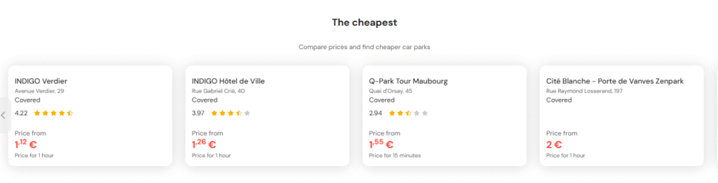 cheapest parking in in Gare Montparnasse