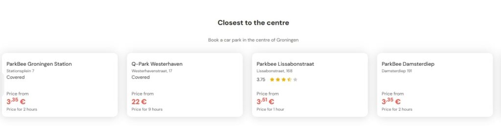 most central parking in in Groningen