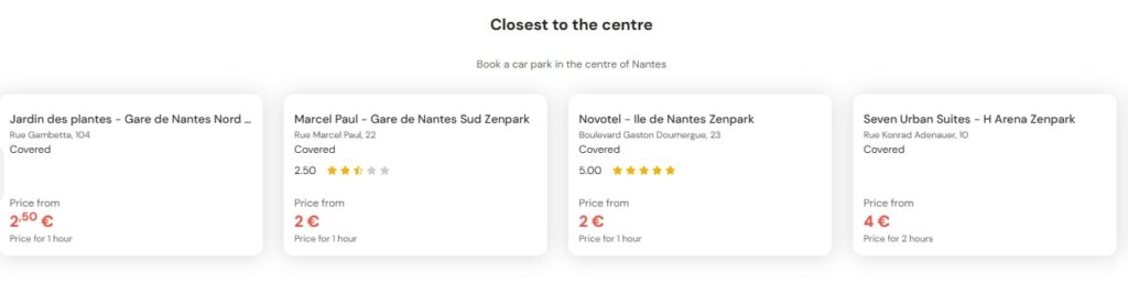 most central parking in nantes