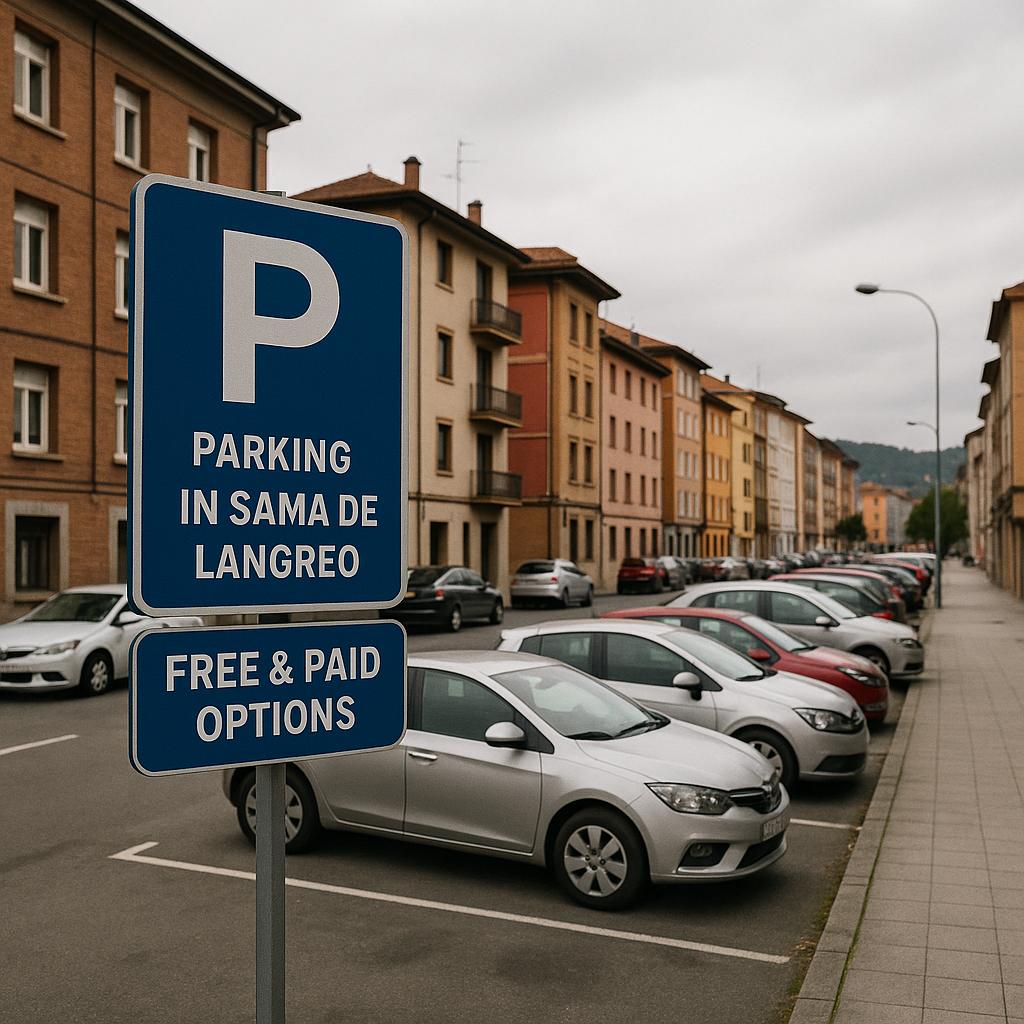 Overview of parking in Sama de Langreo