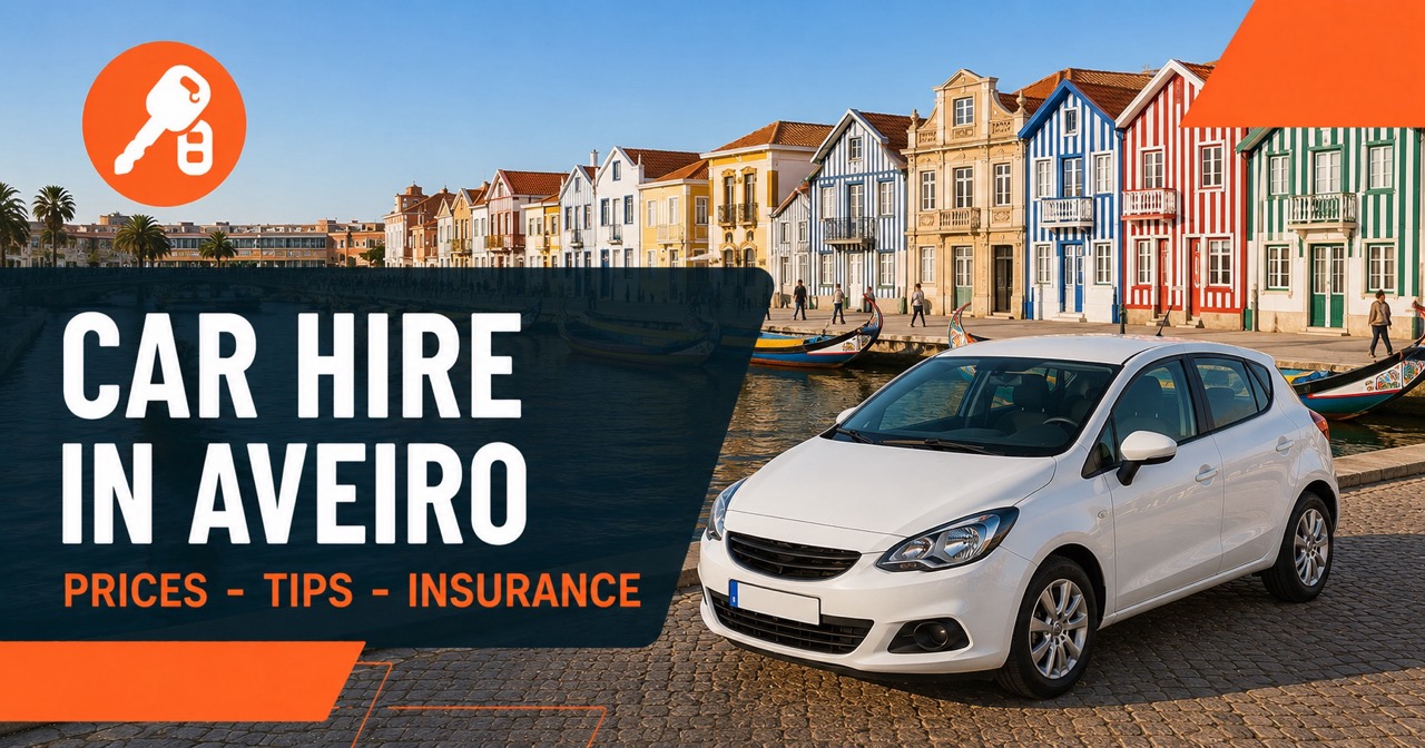Movyng Rent a Car Aveiro — Costa Nova striped houses and rental car
