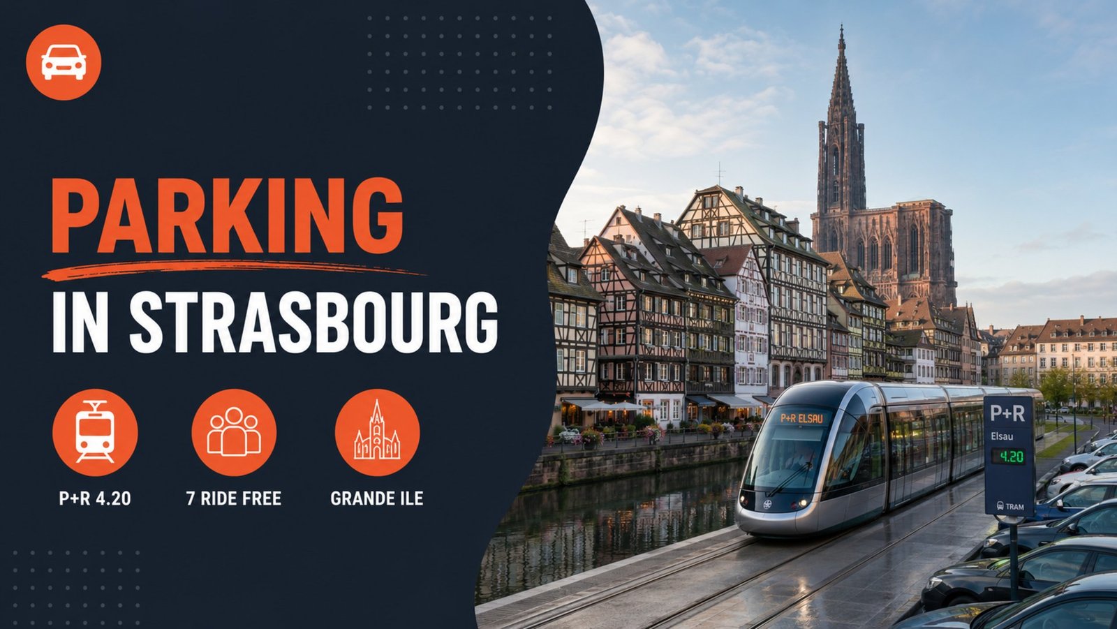 Parking in Strasbourg P+R guide cover