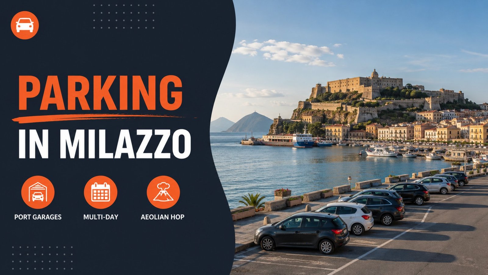 Parking in Milazzo Aeolian ferries guide cover