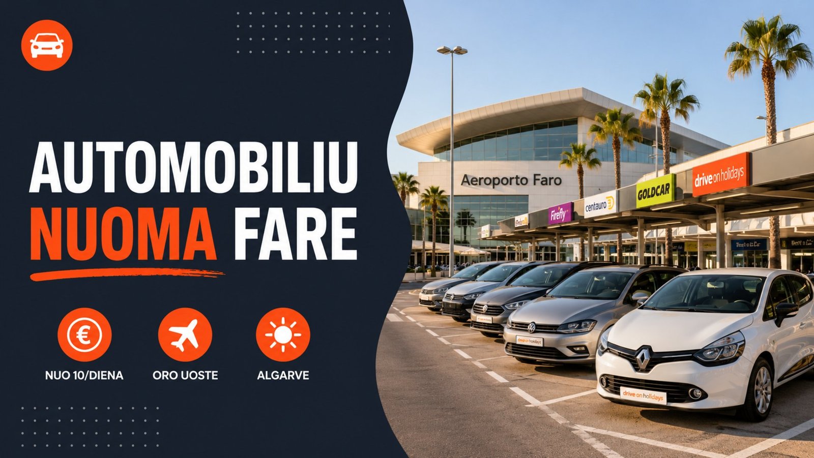 National car hire at Faro Airport, Algarve
