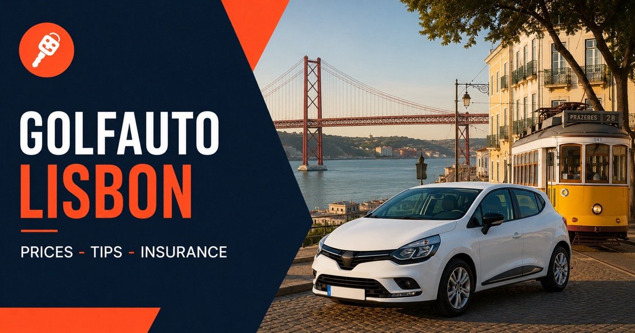 GOLFAUTO LISBON — Lisbon, white car and orange car-key icon