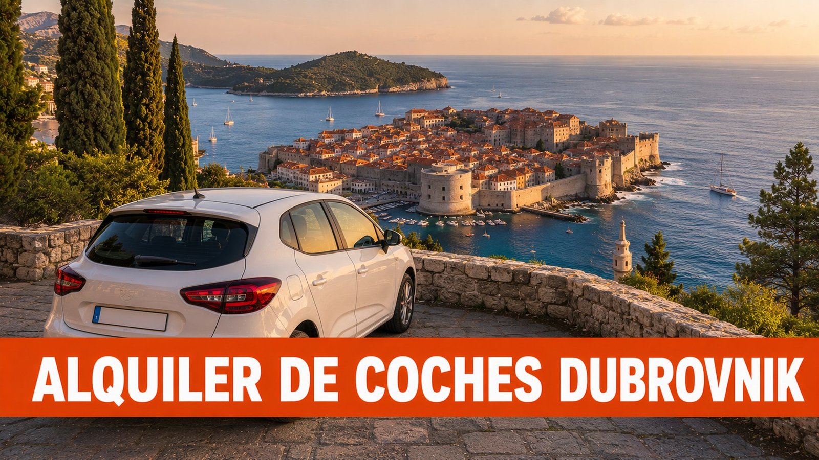Alquiler de coches Dubrovnik – casco antiguo y mar Adriático